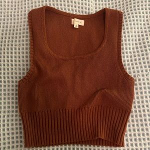 Pacsun knit brown tank top